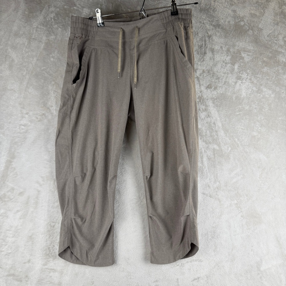 Marmot Womens Hiking Capri Pants Brown Elastic Waist Drawstring Size Large
